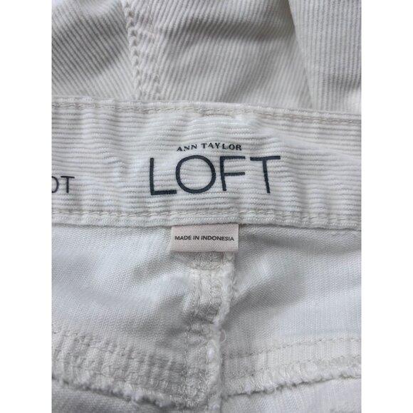 Ann Taylor Loft White Cream Modern Bootcut Jeans Womens 8P Cotton Spandex Blend - Picture 9 of 12
